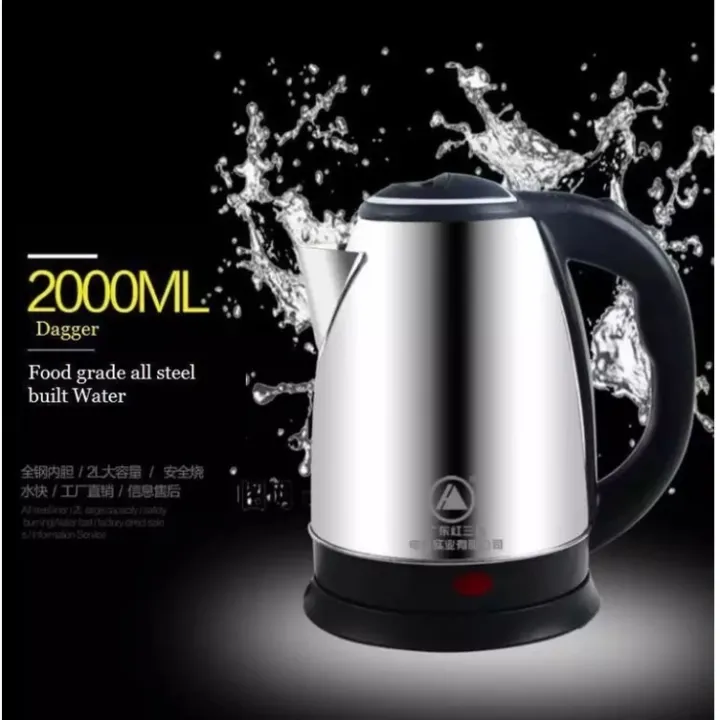 New Latest Scarlett Stainless Steel Electric Heat Kettle (2.0 Liters) Fast Boiling and Easy to