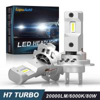 [ANYA Auto Parts] ไฟหน้า LED Canbus H7 2ชิ้นไฟหน้าขนาดเล็กไร้สายเทอร์โบชุดแผงวงจร18000LM 55W ไฟ H7 Led สำหรับหลอดไฟรถยนต์6500K สีขาว