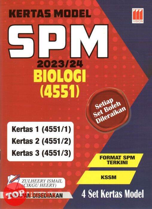 [topbooks Vision] Kertas Model Spm Biologi Kssm Dwibahasa 2023 Lazada