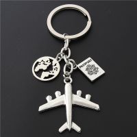 ✥◙♤ Cherish8shgb 1PC Airplane Keychains Matter Where Pendant Keyring Best Friend Jewelry Diy