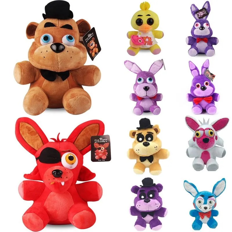 7 Five Nights at Freddy Plush Stuffed Toy FNAF Freddy Fazbear Bear Foxy  Bunny Bonnie Chica Plush Toy 