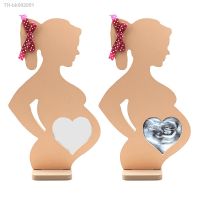 ☏┇ 1pc Photo Frame Pregnant Woman-Shaped Picture Frame Desktop Decors Wooden Ornaments for Home