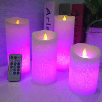 SOLLED Dancing Flame LED Candle พร้อมรีโมทคอนโทรล,เทียนเสาสำหรับงานแต่งงานตกแต่งคริสต์มาส/ไฟกลางคืนในห้อง【คลังสินค้าพร้อม】