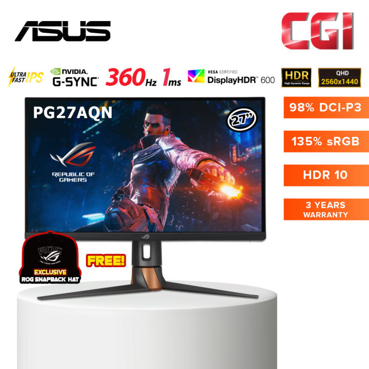 ASUS ROG Swift PG27AQN 27 QHD 360Hz Gaming Monitor