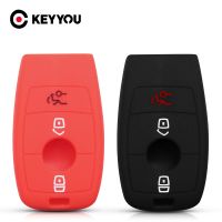 dvvbgfrdt KEYYOU For Mercedes Benz E300 E300L W213 E200 E200L E Class 2018 2017 2016 Key Cover Fob 3 Buttons Key Case Car Silicone