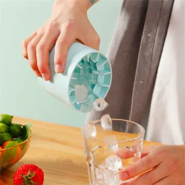 Ice Bucket Cup Mold Ice Cubes Tray Food Grade Quickly Freeze Silicone Ice  Maker Cylinder Trays Ice Bucket for Whiskey Beer