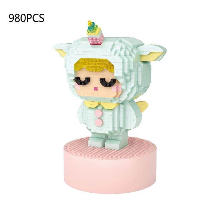 ตัวต่อนาโนบล็อก-angel-กระต่าย-unicorn-horse-no-9855-loz-music-box-จำนวน-980pcs-แพ็คเกจที่สวยงาม-น่ารัก