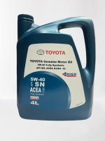 TOYOTA Genuine Motor Oil 5w-40 Fully Synthetic API SN, ACEA A3/B4-16