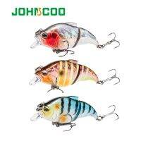 JOHNCOO ชุดเหยื่อตกปลาแบบสั่น3ชิ้นเหยื่อแบบแข็ง Minnow Pesca เหยื่อเบส2ส่วน Crank Woler ชุดเหยื่อตกปลา