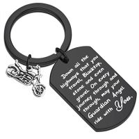 Biker Keychain Motorcycle Gift Ride Safe Keychain May Your Guardian Angel Ride with You New Driver Keychain Gifts for Biker