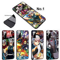 Casing หรับ iPhone 14 13 11 Pro Max 11 Mini 8+ 8 Plus FUL40 Demon Slayer Kimetsu no Yaiba Pattern Phone เคสโทรศัพท์ อ่อนนุ่ม TPU Shockproof Black ปก