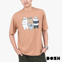 DOSH OVERSIZED SHORT SLEEVE T-SHIRTS  WE BARE BEARS เสื้อยืดโอเวอร์ไซส์ FBBMT5045-BR