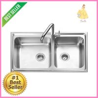 ซิงค์ฝัง 2หลุม MEX DLS86B สเตนเลสBUILT-IN SINK MEX DLS86B 2B STAINLESS STEEL **ด่วน ของมีจำนวนจำกัด**