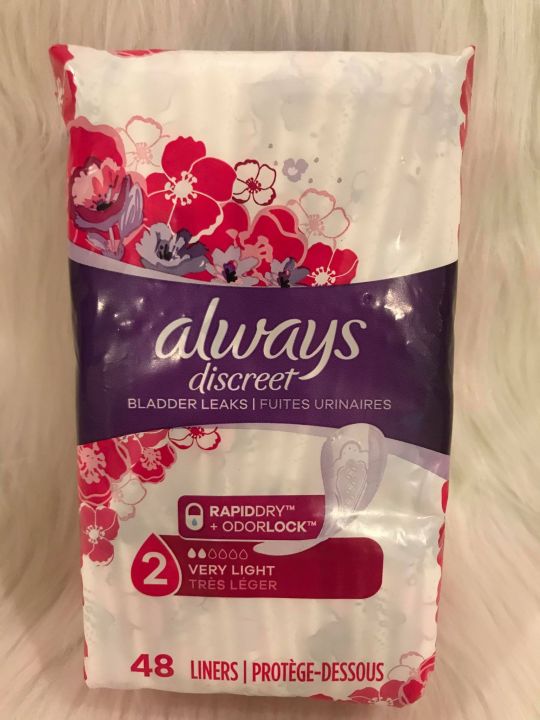 Always Discreet Incontinence Liners, Very Light Absorbency, Long