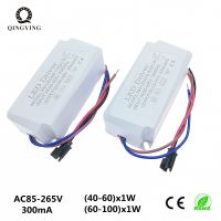 1pcs AC85-265V Power Supply 40-100W 300mA Led Driver 40W 50W 60W 70W 80W 90W 100W Adapter Contant Current Lighting Transformer Electrical Circuitry Pa