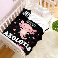 Just A Girl Who Loves Axolotls Flannel Blankets Custom Name 3D Printed Throw Blanket Office Nap Baby Cozy Quilts Dropshipping