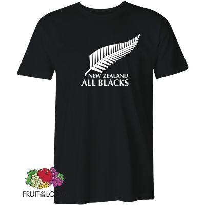 แขนสั้นโอเวอร์ไซส์[พร้อมส่ง] เสื้อยืดแขนสั้น พิมพ์ลายโลโก้ Zealand All Blacks Silver Fern Nz Rugby พลัสไซซ์ ของขวัญวันเก  GKOU