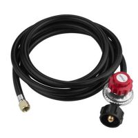 1pcs 5/16 20PSI Propane Gas Regulator BBQ Grill Burner Wok Fryer With 46 Hose Garden Tool Black