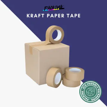 1 roll 23m Kraft Paper Tape Sealing Self Adhesive Tape Car Painting Shelter  Mounting Album Photo Frame Paper Tape Waterproof