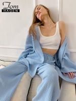 【DT】hot！ Womens Trouser Cotton Soft Oversize Piece Set Top and Pants Sets of 2 Pieces