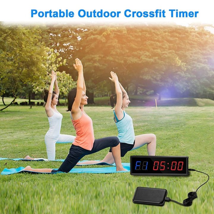 gym-timer-led-interval-timer-digital-countdown-wall-clock-fitness-timer-1-5inch-digits-down-up-clock-stopwatch-for-home