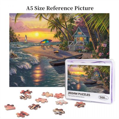 BKim Norlien Sunset Beach Wooden Jigsaw Puzzle 500 Pieces Educational Toy Painting Art Decor Decompression toys 500pcs
