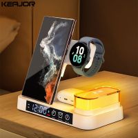 Wireless Charger 3 In 1 For Samsung Galaxy S23 S22 S21 Ultra 30W Fast Charging Station For Galaxy Watch 5/5 Pro/4 Chargers Stand