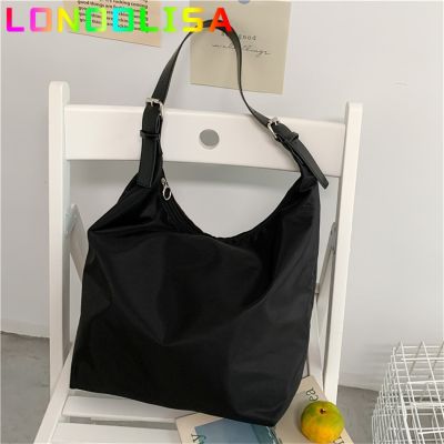 Ladies Nylon Shoulder Bag INS Women Large Capacity Shopper Tote Handbag Casual Korean Female Shopping Messenger Neutral  Sac