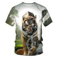 Xzx180305 Animal Tiger 3D printing fashion mens T-shirts casual o-neck loose mens more breathable hip hop T-shape than men