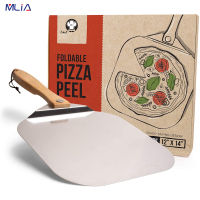 MLIA Aluminum Pizza Peel Shovel with Wooden Handle Cake Shovel Baking Tools Cheese Cutter Peels Lifter Tool Pizza Shovel