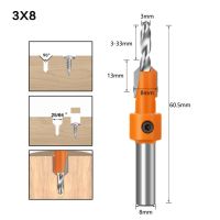 1Pc 8Mm ก้านงานไม้ Hss Countersink เราเตอร์บิตอุปกรณ์ถอนสกรูการรื้อถอนสำหรับเครื่องตัดการกัดไม้