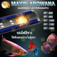 หลอดไฟ MAYIN AROWANA รุ่น MY-680 MY-880 MY-1380 MY-1080 MY-1680 หลอดไฟตู้ปลา หลอดเร่งสีปลา LED แสงไฟสีขาว