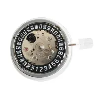 1Set NH35/NH35A Movement 6-Digit Black Single Calendar Three-Needle High-Precision Automatic Mechanical Movement Replacement Silver Replacement