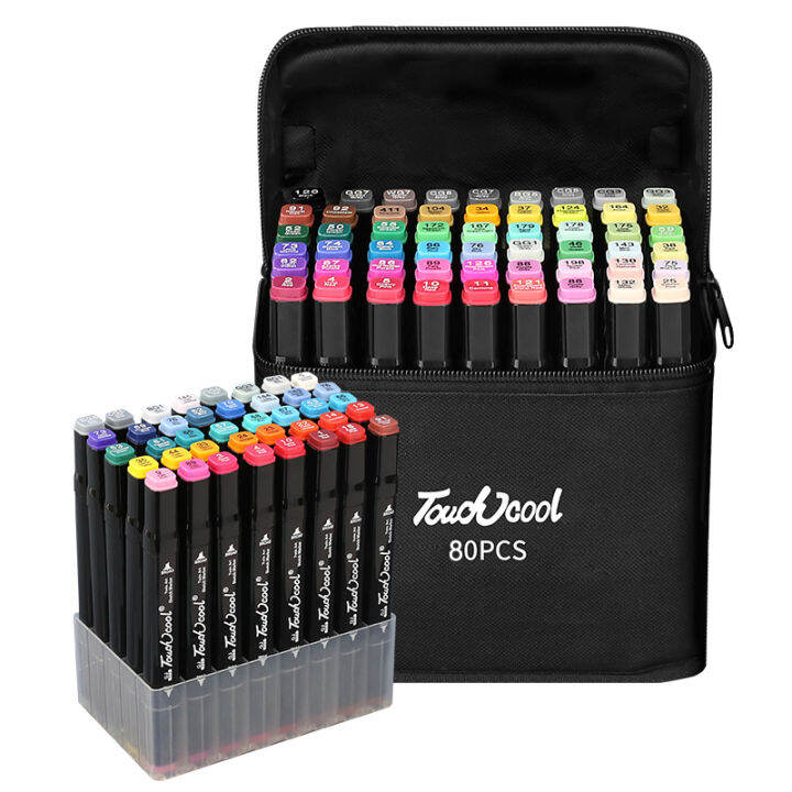 Touch cool marker set Student Touch authentic double-headed 48-color ...