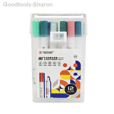 10.☄Goodtools-Sharon [12/24/36สี] GRAPHMASTER อะคริลิคปากกามาร์กเกอร์สีปากกาสีมาปากการะบายสีชุด GM5030