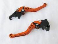 มือเบรคมือครัช แบบปรับได้7ระดับ ทองส้ม CUSTOM SHORT LEVER ORANGE NINJA250R NINJA300R DTX250