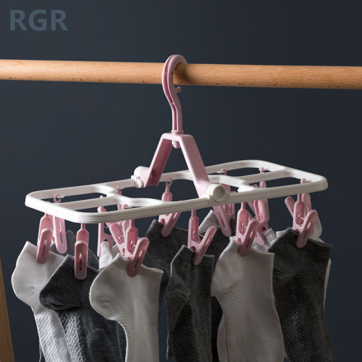 clip-hanger-clothespin-drying-rack-student-dormitory-clothespin-folding-drying-socks-hanger-multi-clip-underwear-socks-rack