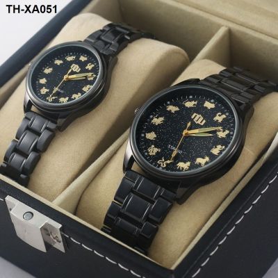 zodiac gold watch state guest waterproof luminous collection men and women 12 black watches