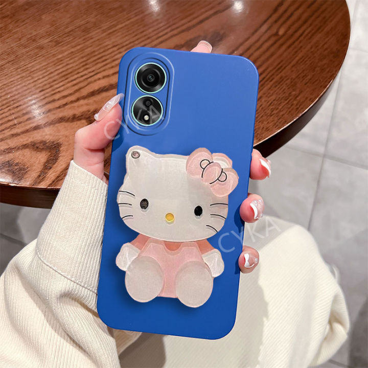 เคสโทรศัพท์เคสกระจกเงาน่ารัก-oppo-a18-a38-a78-4g-5g-nfc-ให้ความรู้สึกถึงผิวสัมผัส-oppoa78-4g-พร้อมที่วางโต๊ะเครื่องแป้งการ์ตูนเคสนิ่ม-oppoa38ป้องกันเลนส์กล้อง4g