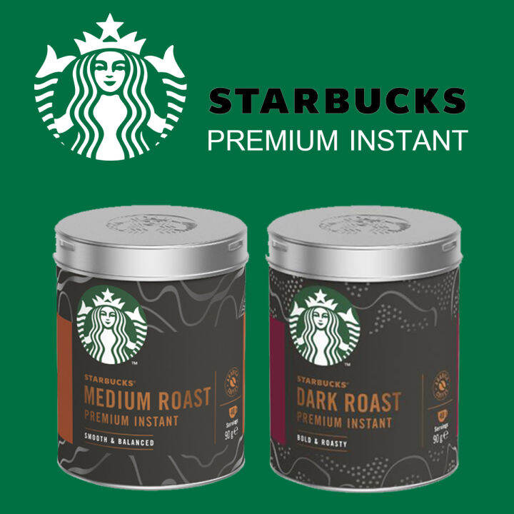 พร้อมส่ง กาแฟสำเร็จรูป STARBUCKS INSTANT COFFEE PREMIUM Lazada.co.th