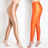 HOT HULXOIQQQEWV 573[] Glossy High Waist Seamless Women Yoga Leggings Plus Size Workout Pants For Gym Trousers Tight Bottoms