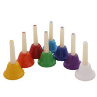 8PcsSet Handbells 8-Note Colorful Hand Bells Kid Children Musical Toy Percussion Musical Instrument Kid Toy Christmas Gift