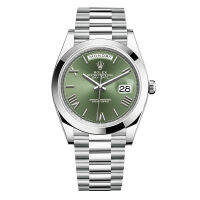 【จัดส่งฟรี】นาฬิกาrolex Day-Date 40 Green Dial Platinum Mens Watch m228206-0027 ,Watch นาฬิกาข้อมือผู้ชาย นาฬิกากลไกแบรนด์หรู 40 มม【มาพร้อมกับบรรจุภัณฑ์เดิม】