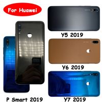 5.71 "เหมาะสำหรับเคสด้านหลังกระจกฝาครอบแบตเตอรี่ Huawei Y5 2019พร้อมกล้องเหมาะสำหรับ Huawei Y6 2019 Y7 2019 P Y6P Smart