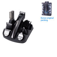 100-240V kemei 6 in 1 electric shaver hair clipper hair trimmer titanium beard trimmer shaving machine cutting men nose trimmer