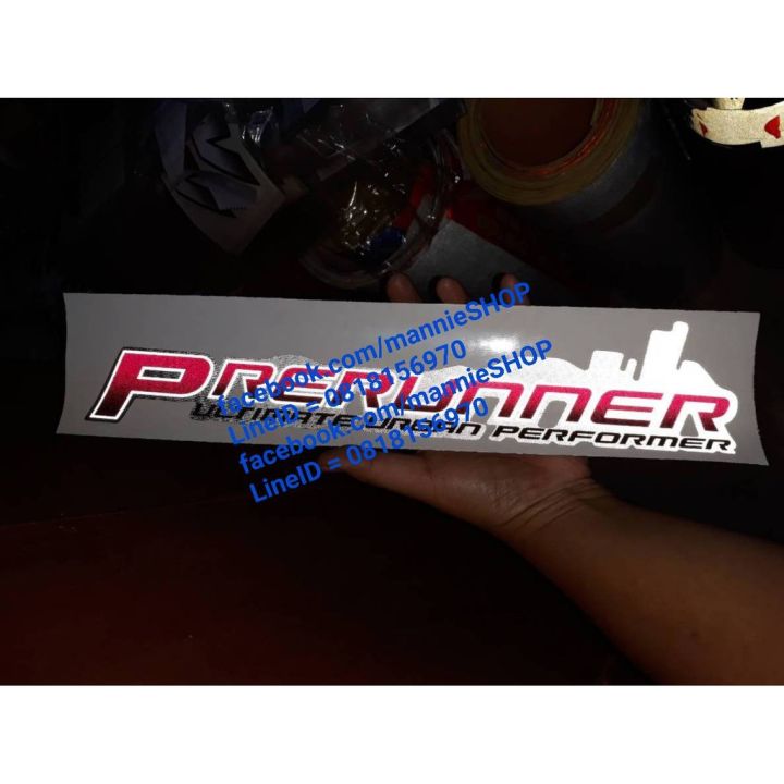 สติ๊กเกอร์ติดแก้มท้ายรถ-toyota-vigo-champ-สะท้อนแสง-3m-sticker-โตโยต้า-ect-i-automatic-prerunner-ultimate-urban-performance-prerunner-ultimate