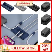 N73VHRHM ม้วนสายเคเบิลสายไฟพกพาจัดเก็บเดสก์ท็อปอเนกประสงค์สาย USB ผู้จัดการสายโทรศัพท์คลิปสายซิลิโคน