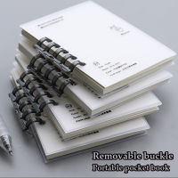 A7 Mini Notebook Pocket Book แบบพกพาความงามสูง Notepad โน้ตบุ๊คแบบพกพาขนาดเล็กหลวมหัวเข็มขัดแบบถอดได้-ttlg4809