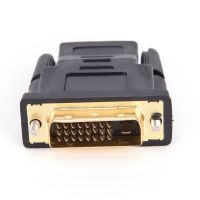 DVI 24 1 Konverter Pria Ke HDMI Wanita Adaptor Berlapis Emas 1080P untuk HDTV LCD DVI-D