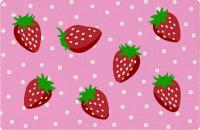 Praw พรมแต่งบ้าน พรมกันลื่น พรมปูพื้น พรมเพื่อความปลอดภัย Pink Strawbery size: 50x75 cm